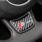 Sticker de décoration de volant look carbone pour Audi