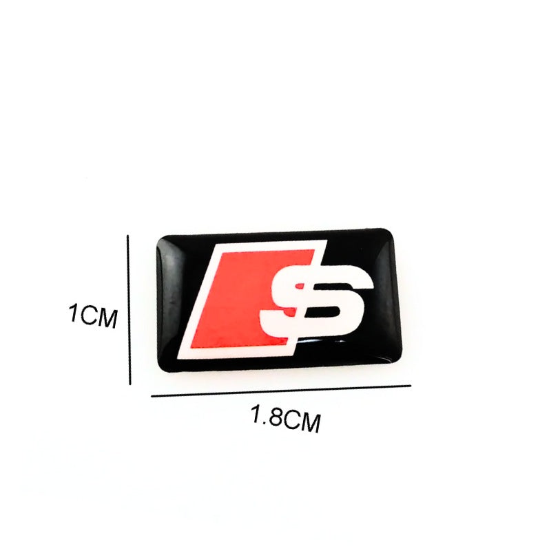 Lot de 10 stickers logo Audi pour jantes et habitacle