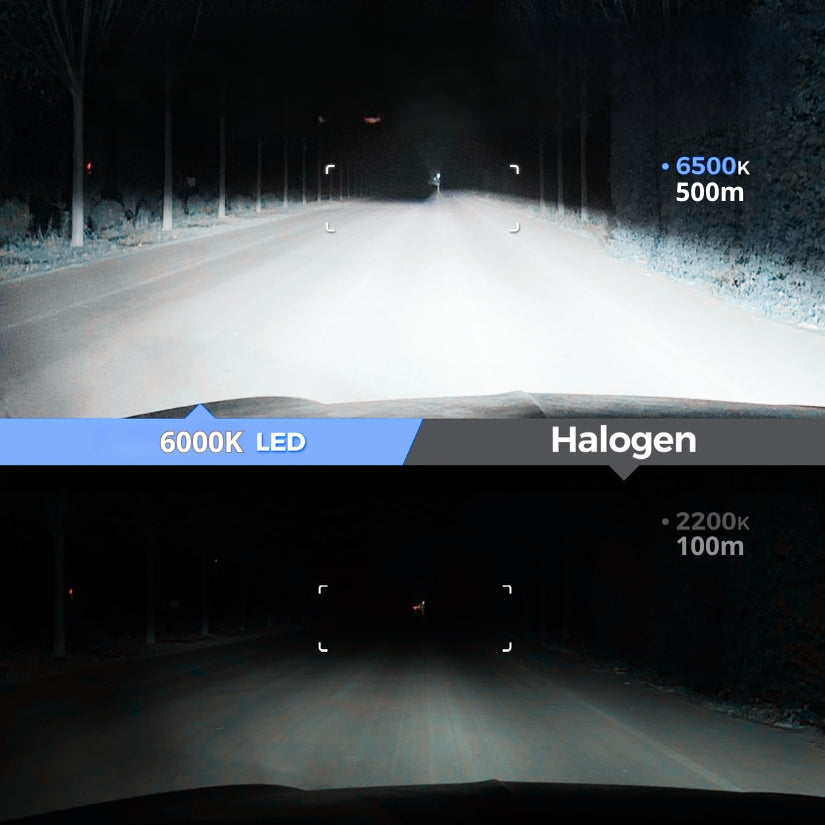 Pack Ampoules LED Ventilées H8 H9 H11 HB3 HB4 HIR2 - Éclairage Blanc Pur