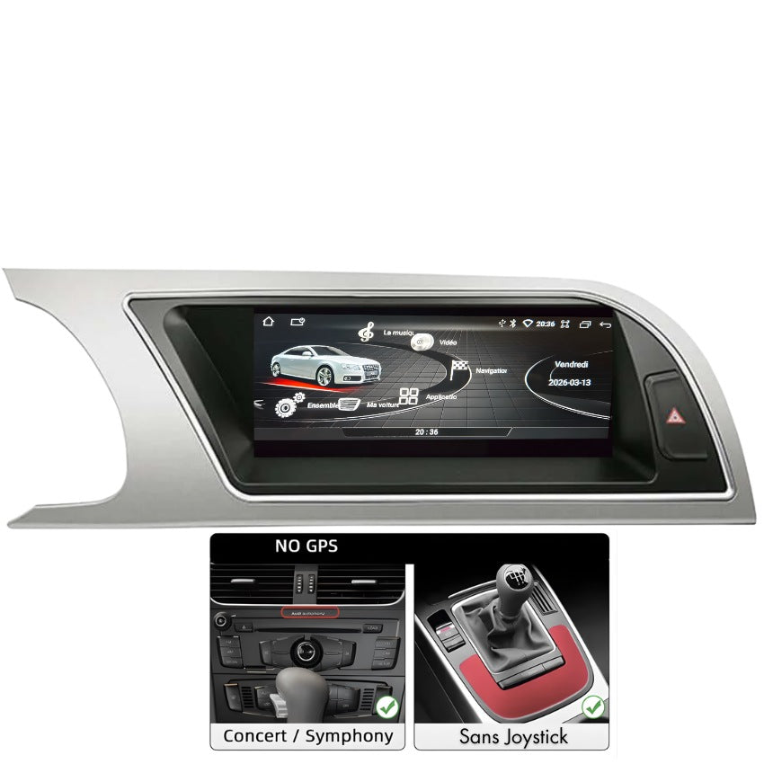 Interface écran CarPlay pour Audi A4 A5 B8 et Audi Q5 8R