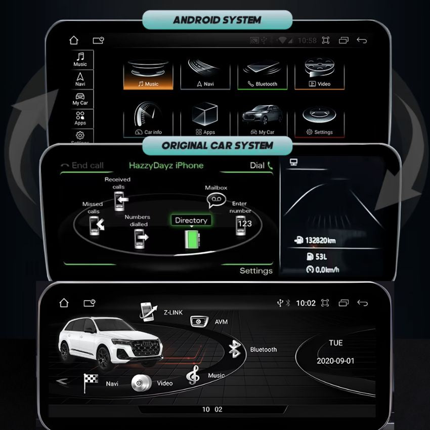 Système multimédia écran Apple CarPlay compatible Audi A6 S6 RS6 C6