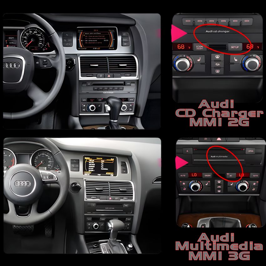 Poste autoradio écran tactile CarPlay compatible Audi Q7 4L