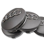 Lot de 4 Caches Moyeux de Roue Emblème Audi (69mm / 60mm)