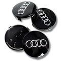Lot de 4 Caches Moyeux de Roue Emblème Audi (69mm / 60mm)