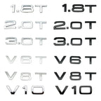 Logo motorisation Audi 2.0T 3.0T V6T V8T V10