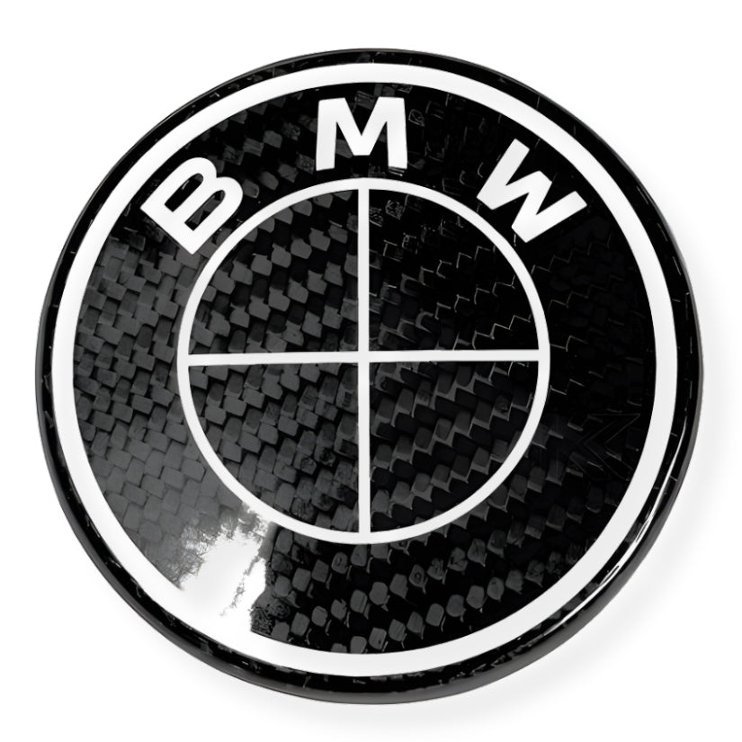 Logo emblème BMW finition carbone capot et coffre