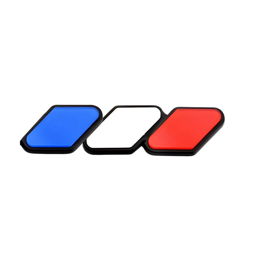 Emblème Badge Tricolore pour Calandre Avant - Accessoire Universel