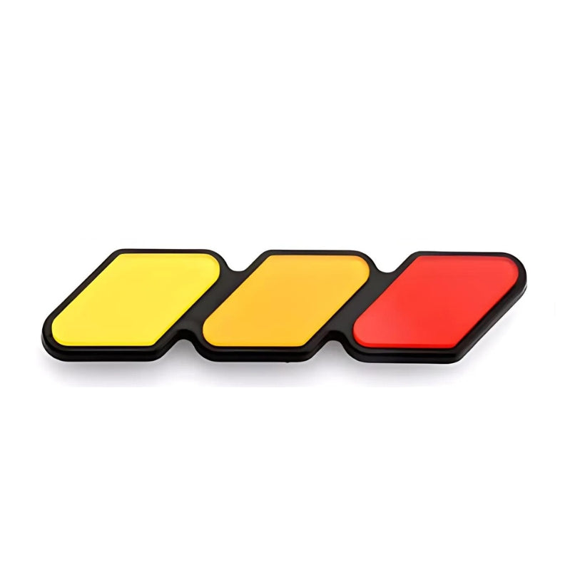 Emblème Badge Tricolore pour Calandre Avant - Accessoire Universel