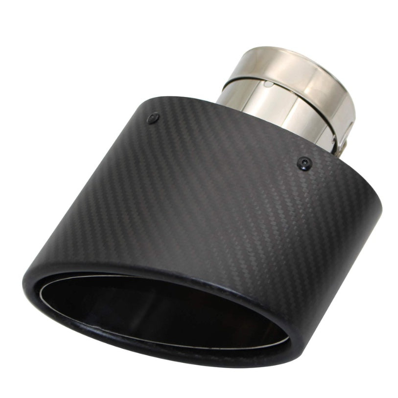 Sortie d'Échappement Ovale Noire Type RS3 - 90x150mm