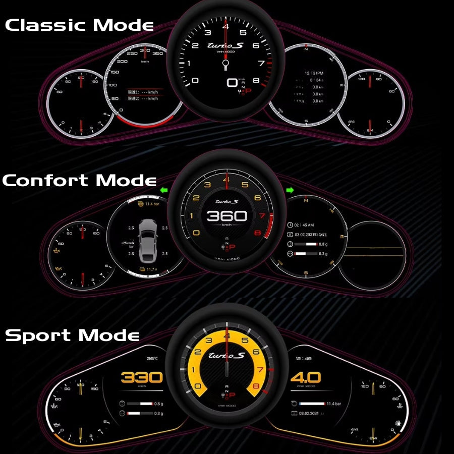 Compteur digital Virtual Cockpit pour Porsche 911 Type 991