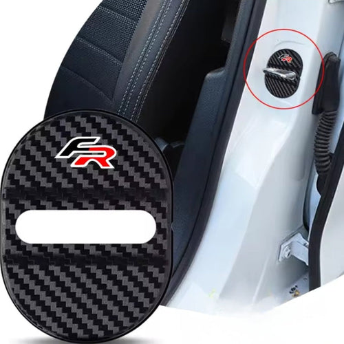 Cache Serrure de Porte Finition Acier pour Seat Leon / Ibiza FR