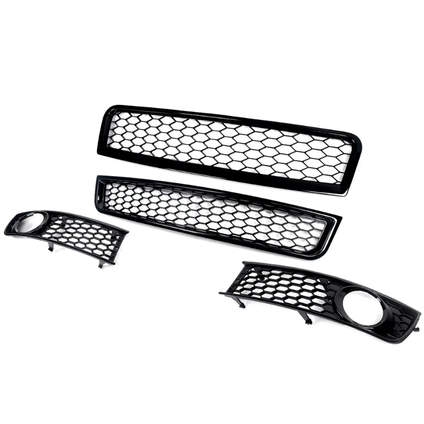 Grille de Radiateur Avant Noire compatible Audi A4 S4 B6