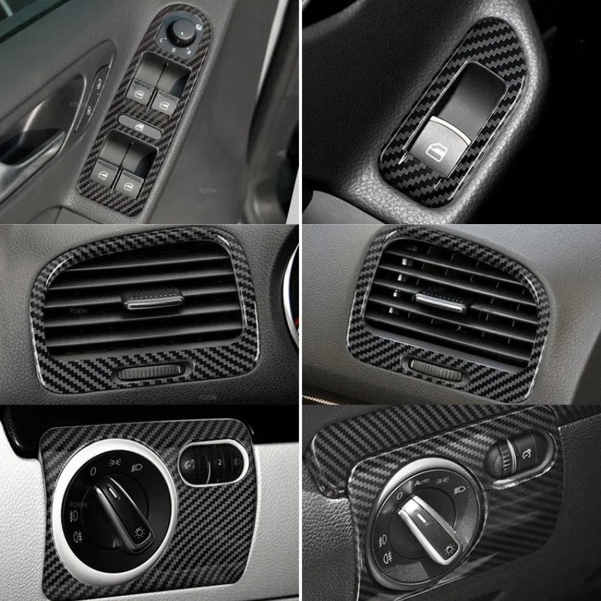 Pack Décoration Intérieure Carbone pour Volkswagen Golf VI MK6