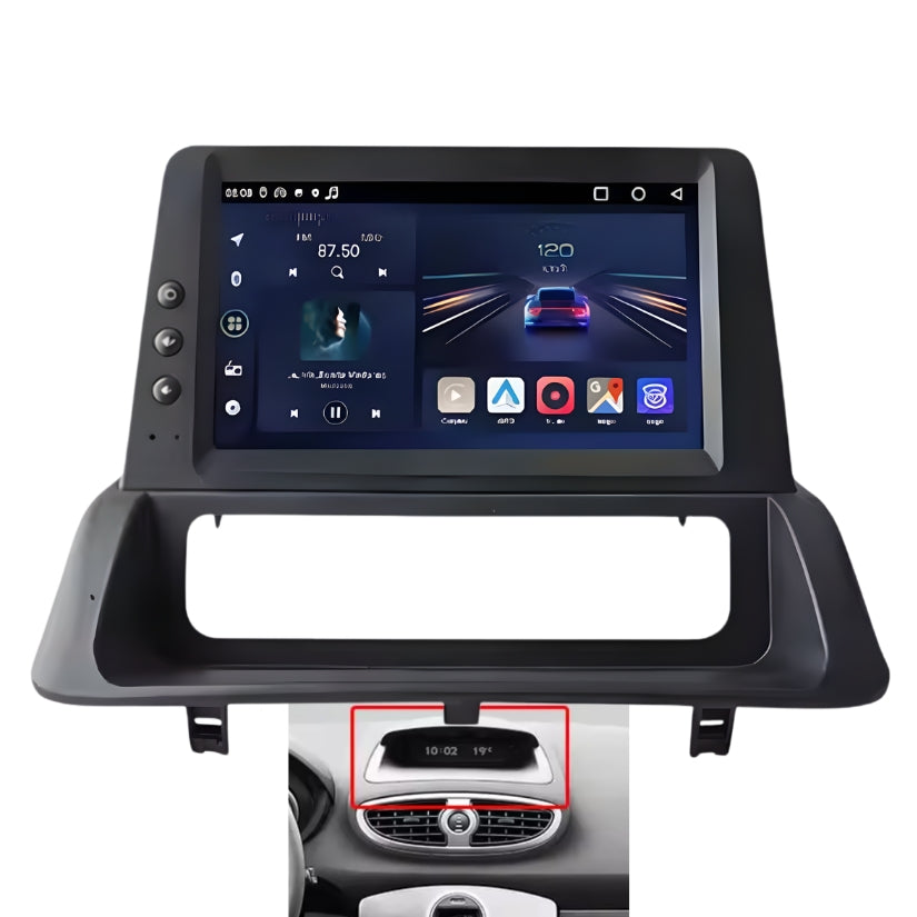 Écran multimédia CarPlay et Bluetooth pour Renault Clio III RS
