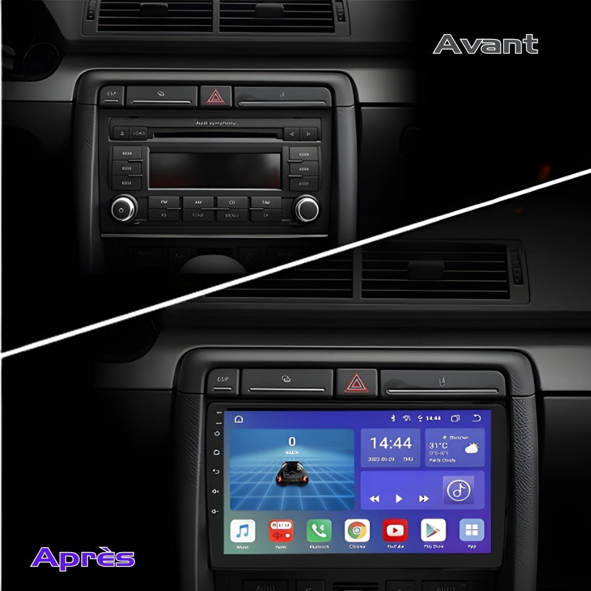 Écran Android tactile CarPlay et Bluetooth pour Audi A4 S4 B6 B7