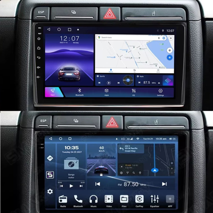 Écran Android tactile CarPlay et Bluetooth pour Audi A4 S4 B6 B7