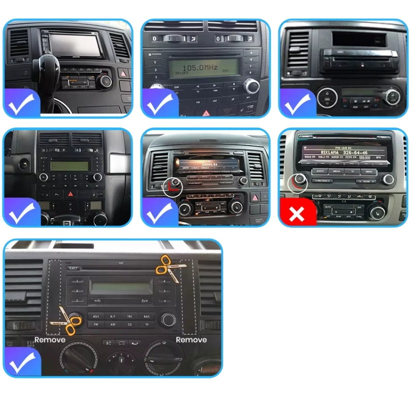 Écran Tactile CarPlay pour VW Touareg 7L et Transporter T5
