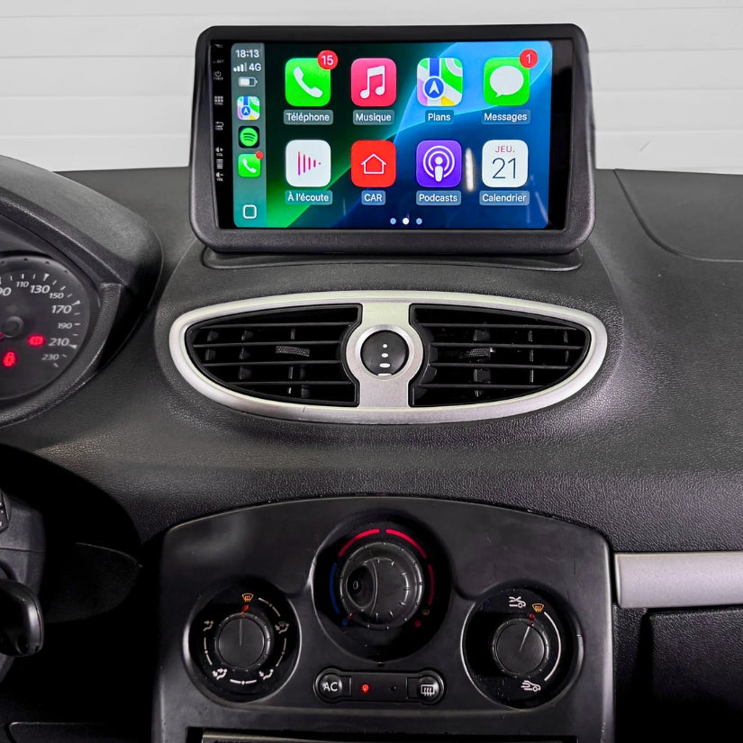 Écran multimédia CarPlay et Bluetooth pour Renault Clio III RS