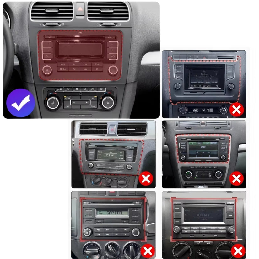 Autoradio Écran Tactile CarPlay Android Auto pour VW Golf 5 6 Polo Seat Skoda