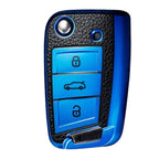 Coque de Clé de Rechange Argentée pour Volkswagen Golf 7 VII