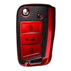 Coque de Clé de Rechange Argentée pour Volkswagen Golf 7 VII