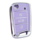 Coque de Clé de Rechange Argentée pour Volkswagen Golf 7 VII