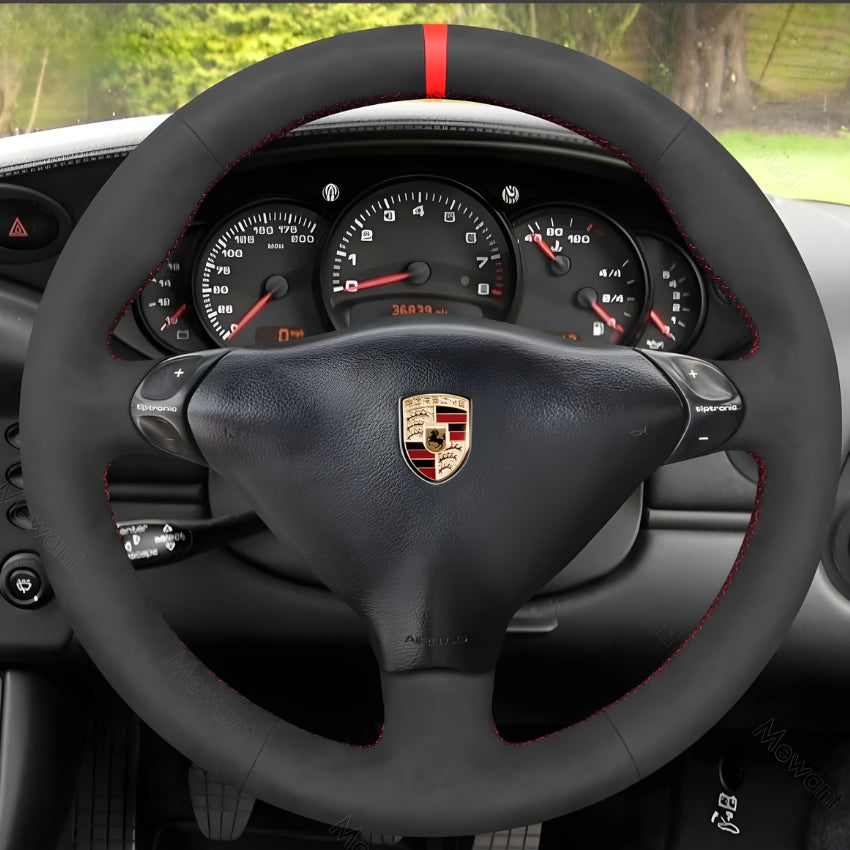 Couvre-volant de protection cuir pour Porsche 911 Type 996