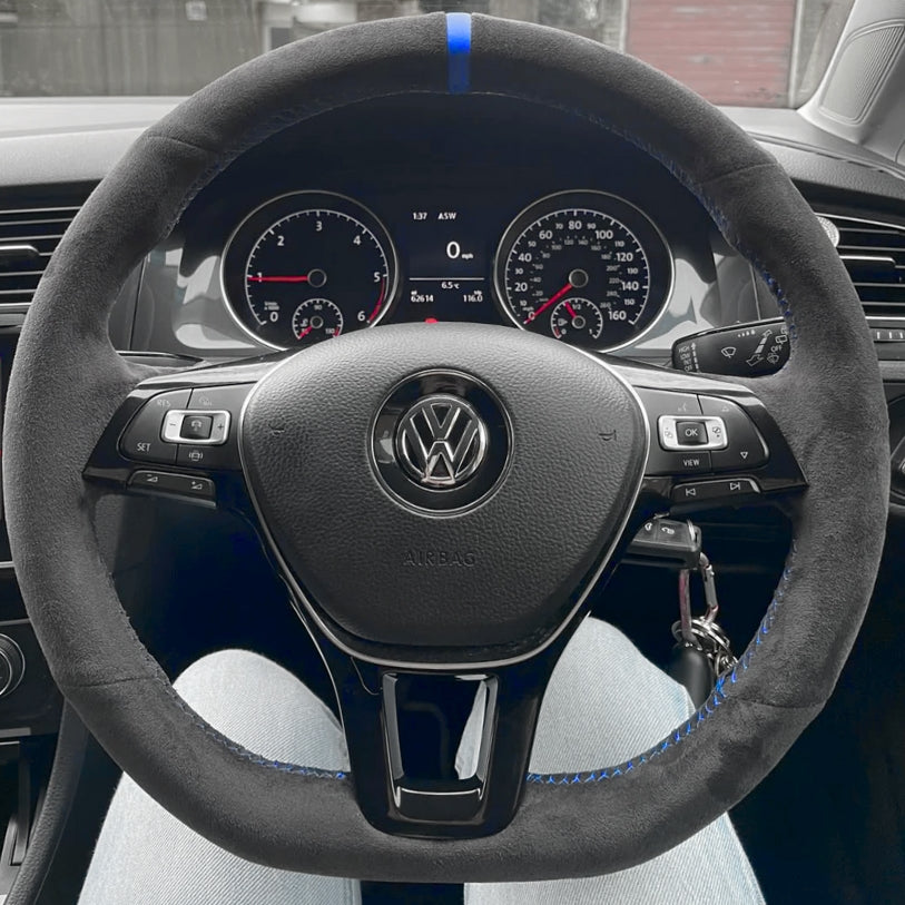 Housse de volant compatible Volkswagen Golf 7 / Polo 6R 6C / Tiguan