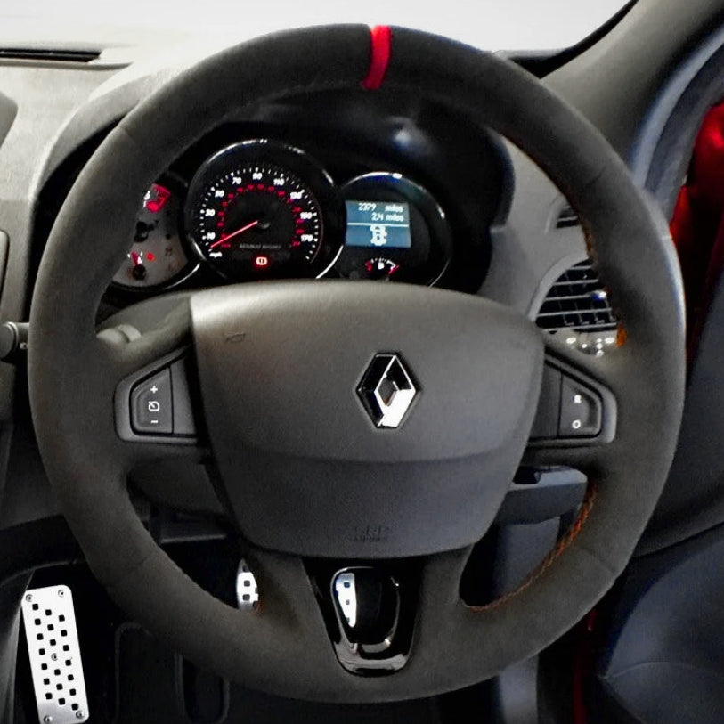 Couvre-volant cuir sport compatible Renault Megane III RS / GT