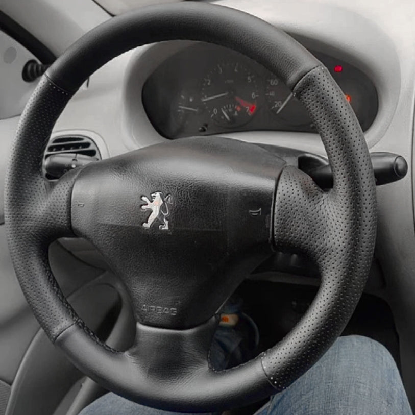 Revêtement de volant sur mesure compatible Peugeot 206 phase 1 & 2