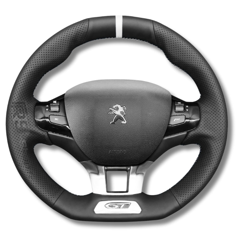 Housse de volant sport en cuir pour Peugeot 208 GTI / Féline