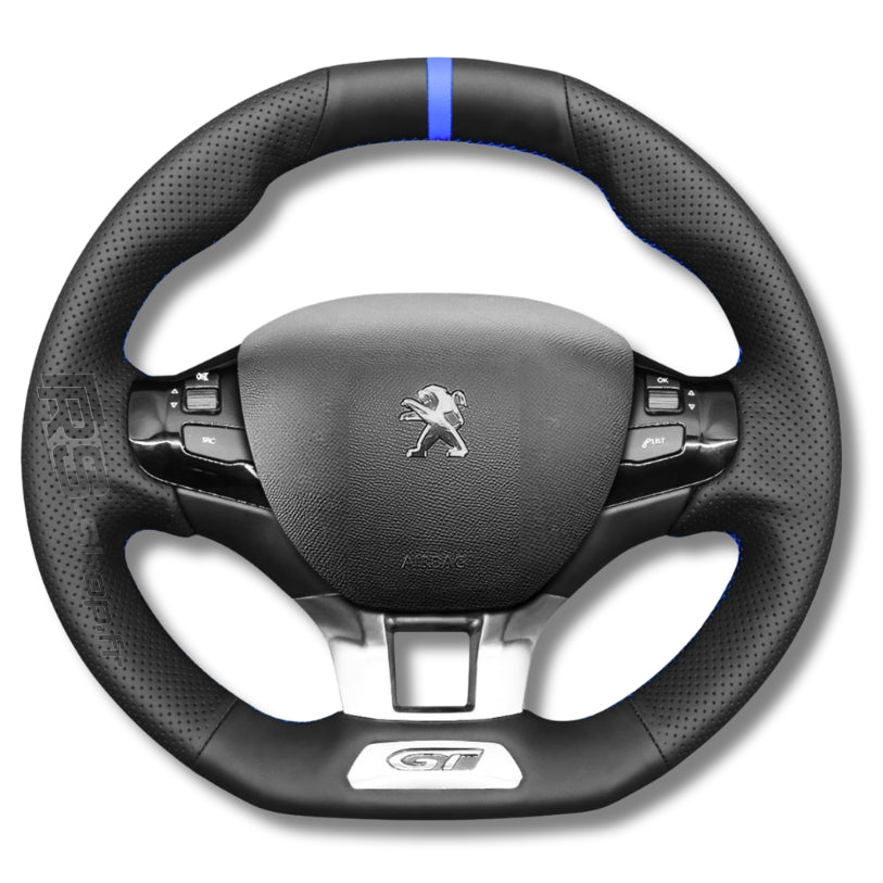 Housse de volant sport en cuir pour Peugeot 208 GTI / Féline