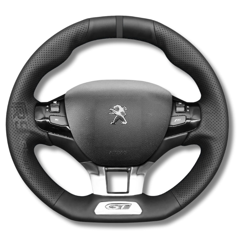 Housse de volant sport en cuir pour Peugeot 208 GTI / Féline