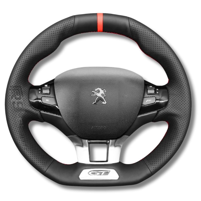 Housse de volant sport en cuir pour Peugeot 208 GTI / Féline