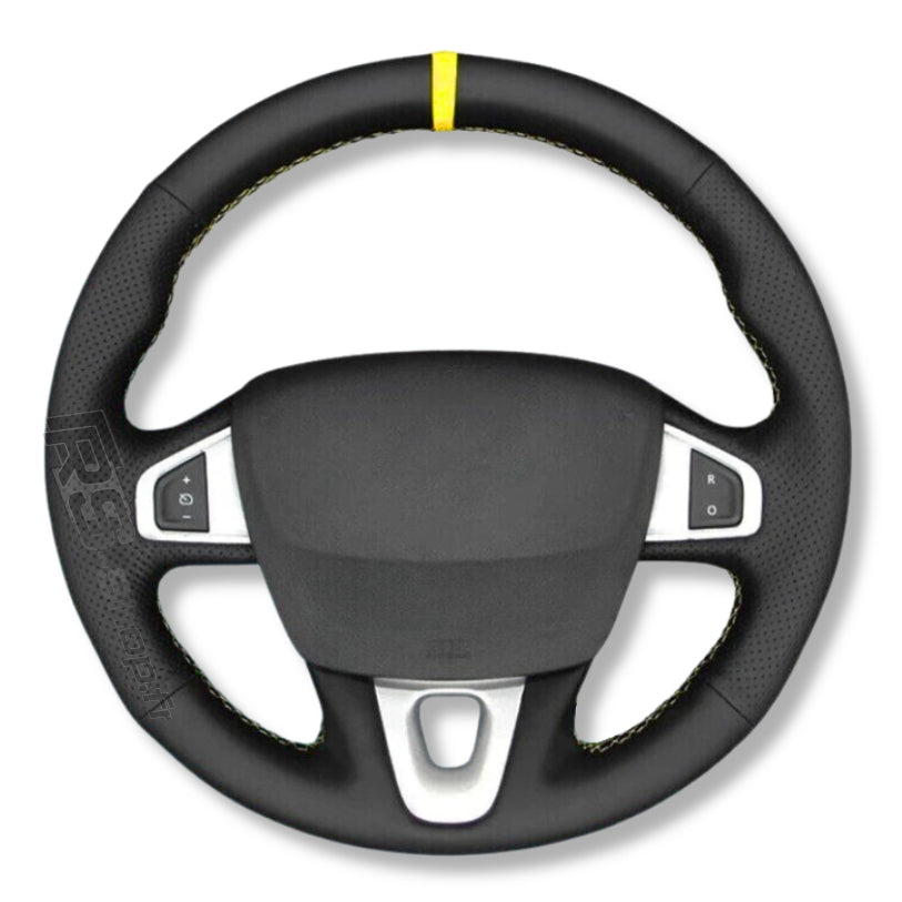 Couvre-volant cuir sport compatible Renault Megane III RS / GT