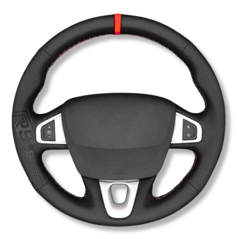 Couvre-volant cuir sport compatible Renault Megane III RS / GT