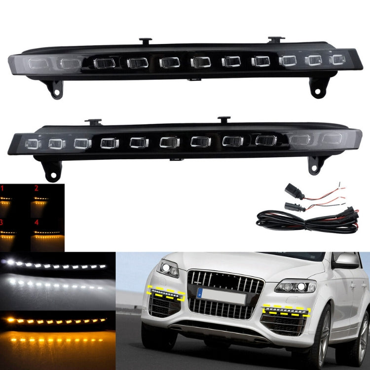Feux diurnes DRL LED avec clignotants intégrés Audi Q7 4L Facelift