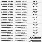 Logo monogramme xDrive noir pour BMW Séries X1 X3 X4 X5 X6 X7