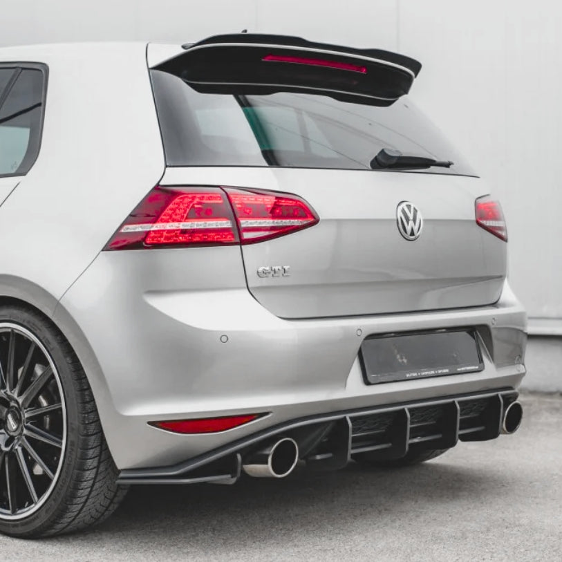 Diffuseur sport arrière noir compatible Volkswagen Golf VII MK7 GTI / R