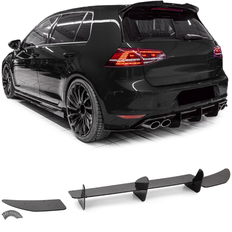 Diffuseur sport arrière noir compatible Volkswagen Golf VII MK7 GTI / R