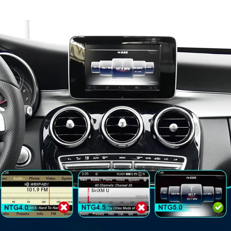 Interface Apple CarPlay / Android Auto Mercedes Classe C W205 et GLC X253