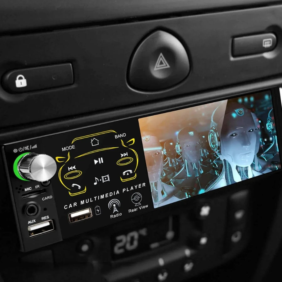 Autoradio 1 DIN avec Écran Rétractable Apple CarPlay et Android Auto