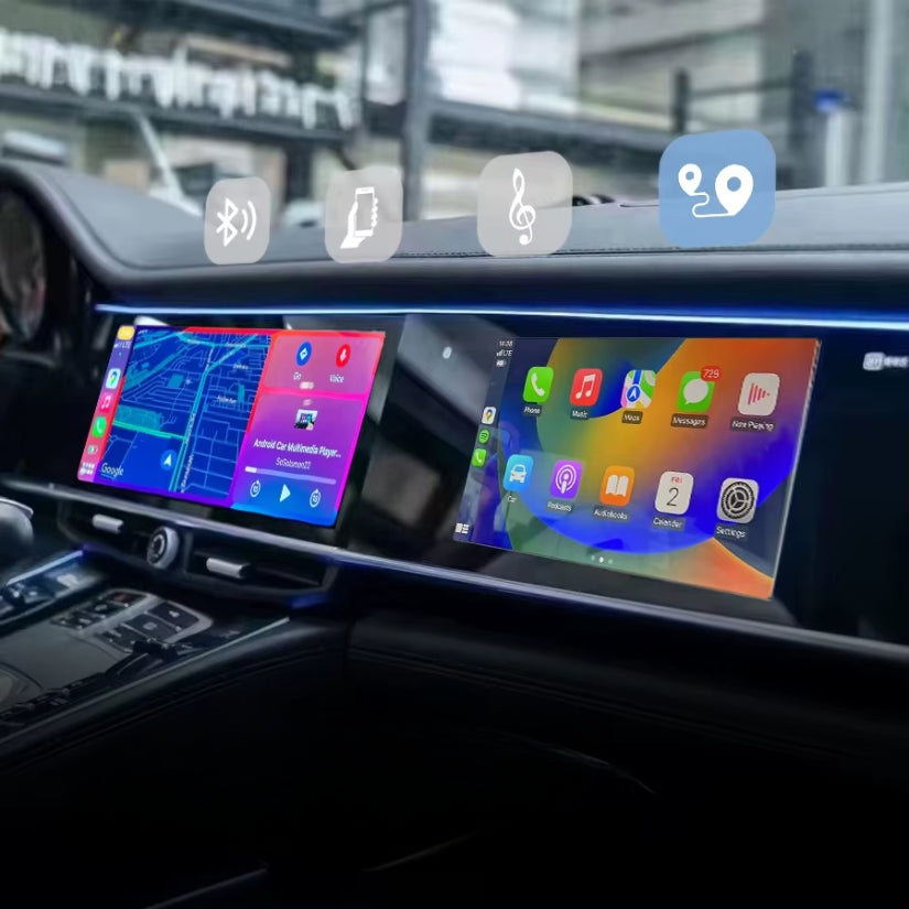 Interface multimédia double écran CarPlay pour Porsche Panamera