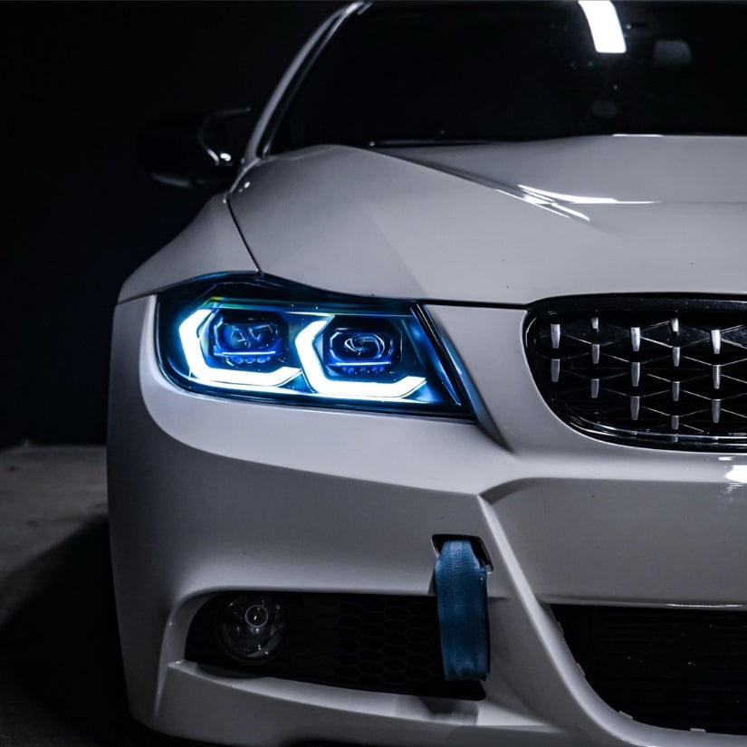Phares Avant LED Angel Eyes compatible BMW Série 3 E90 Berline