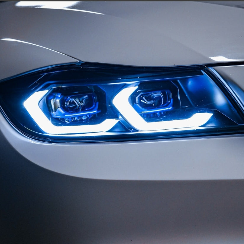 Phares Avant LED Angel Eyes compatible BMW Série 3 E90 Berline