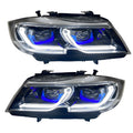 Phares Avant LED Angel Eyes compatible BMW Série 3 E90 Berline