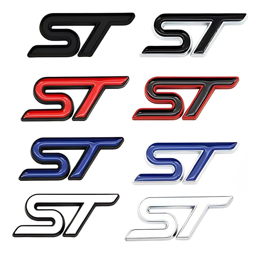 Logo ST rouge pour calandre et coffre Ford