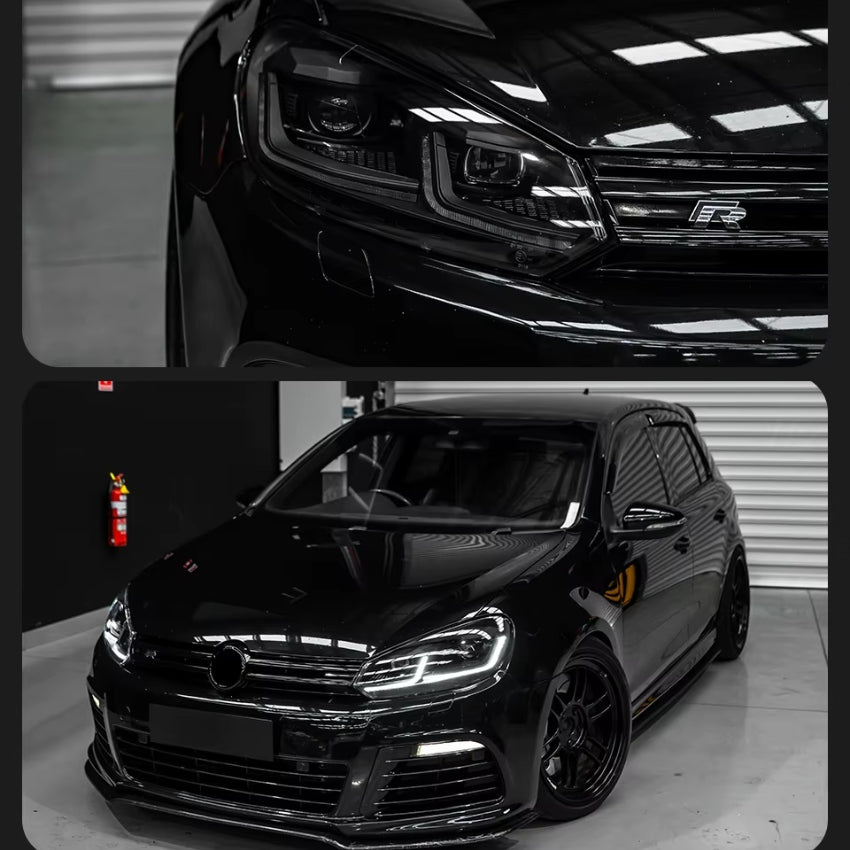 Phares Avant LED Look GTI / R pour Volkswagen Golf 6 VI