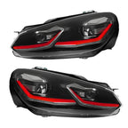 Phares Avant LED Look GTI / R pour Volkswagen Golf 6 VI
