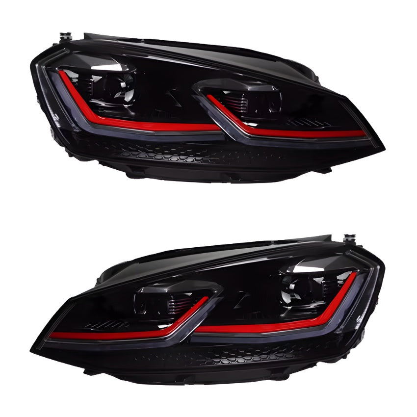 Optiques de Phares Avant LED Look Facelift pour VW Golf 7 VII